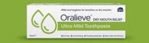 Photograph of Oralieve ultra mild toothpaste