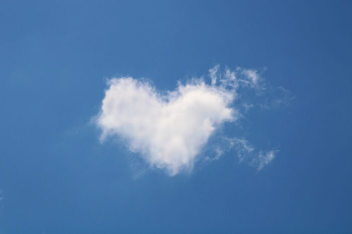 cloud in the shape of a heart