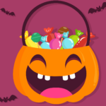 Graphic showing Halloween sweets